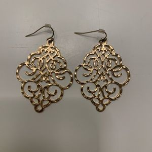 Gold dangle earrings